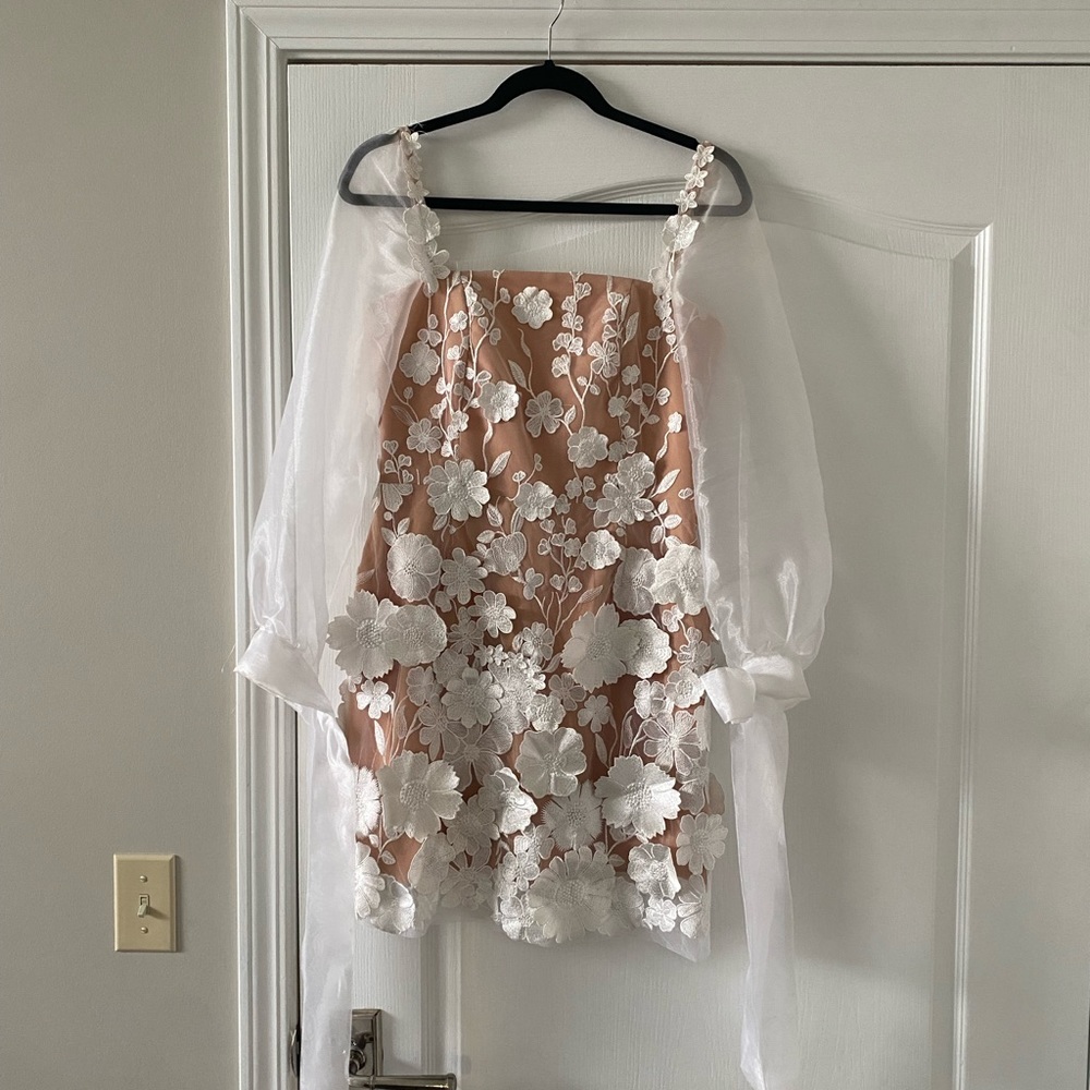 Beautiful Helsi dress.  Added custom sleeves.  Size Medium.  Worn once